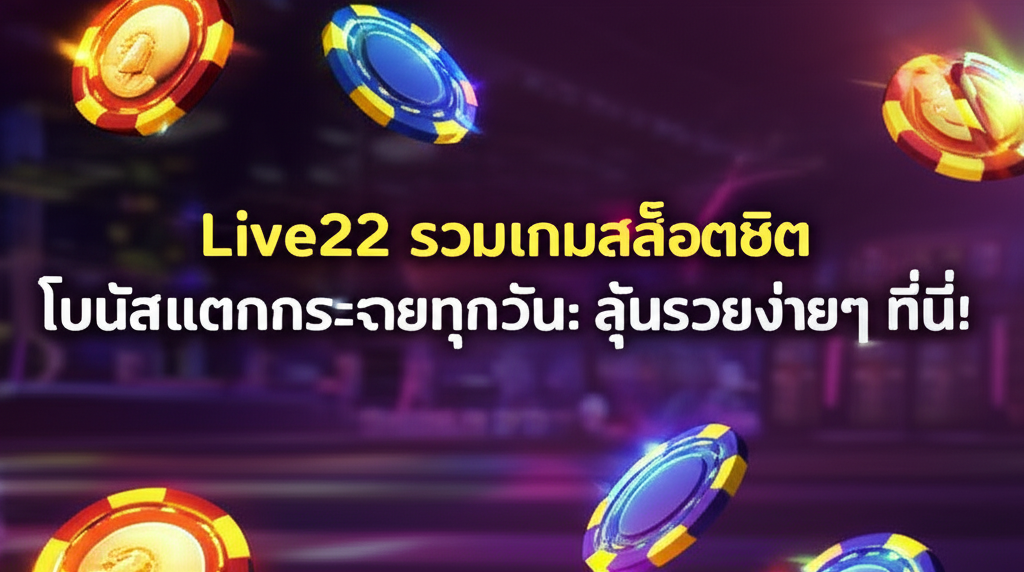 Live22 รวมเกมสล็อตฮิต โบนัสแตกกระจายทุกวัน: ลุ้นรวยง่ายๆ ที่นี่!