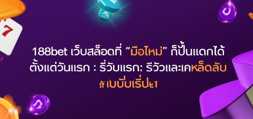 188bet เว็บสล็อตที่ “มือใหม่” ก็ปั่นแตกได้ตั้งแต่วันแรก: รีวิวและเคล็ดลับฉบับเริ่มต้น